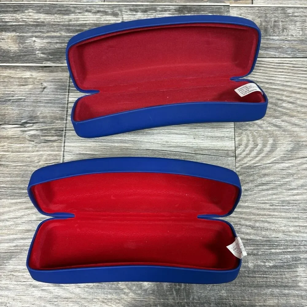 Lot Of 2 - RAY BAN JUNIOR KIDS NAVY AUTHENTIC CLAMSHELL EYEGLASSES HARD CASE